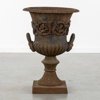 Grand vase de jardin en fonte ou vase Médicis, de style Loui… (photo 5)