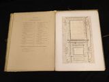 an open book with a drawing of a chair in it