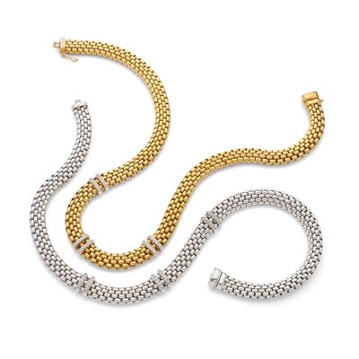 two tone gold and silver chain bracelets