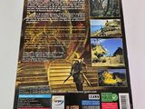 the back cover of a video game with a picture of a man holding a gun