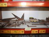 many different types of tools on a shelf