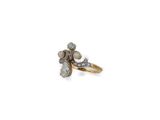 an image of a diamond and pearl ring on a white background