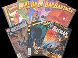 the batman comics are lined up on a black background
