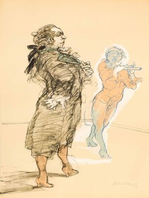 une image représentant le dessin d'une femme debout à côté d'un homme