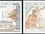 deux images différentes représentant une femme et un homme sur un billet de banque