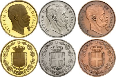 a close up of a bunch of different coins on a white background