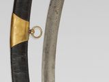 pair of two swords with black and gold accents on a white background