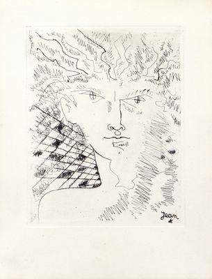 an image of a drawing of a woman ' s face in black and white