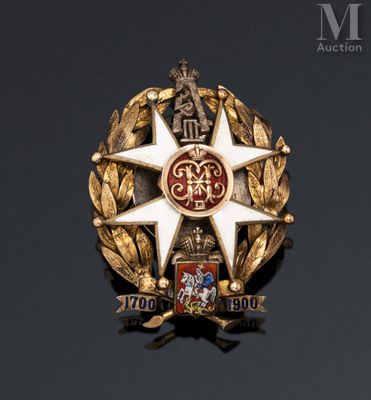 an image of a badge with a star on it on a black surface