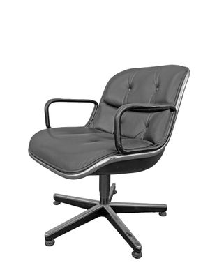 an image of a black office chair on a white background