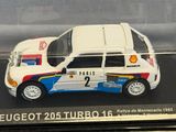 a white toy car in a clear display case