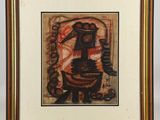 an image of a painting of a woman in a chair