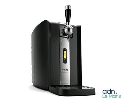 an image of a black and silver coffee machine on a white background