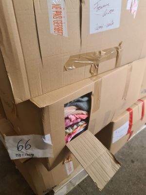Palette d’environ 220 kg de vêtements – Femme / Enfant Palet…