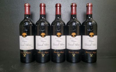 5 bouteilles château les Grands Chênes, Médoc 2015 - Ce lot …