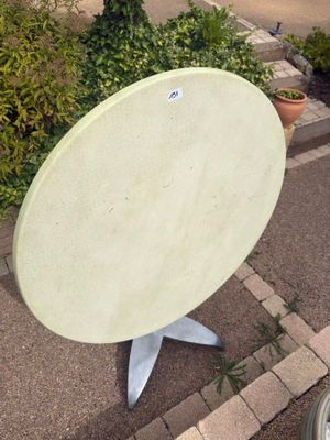 a table that is sitting on the side of the road