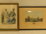 deux tableaux encadrés accrochés au mur d'une pièce