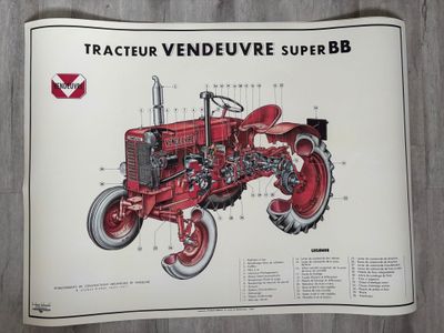 une photo d'une brochure présentant un tracteur exposé