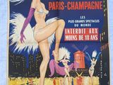 affiche française du film « Paris Champagne », représentant une femme en bikini et un homme en costume