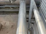 a view from above of a large pipe in a building