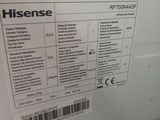 a label on the back of a refrigerator that says hisense