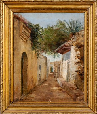 John Lewis SHONBORN (1852-1931) : Une rue orientale.