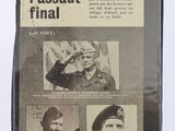 a newspaper with a picture of military men on it