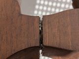 a close up of a piece of wood that has been cut in half