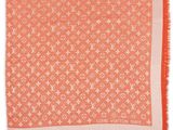 Foulard Louis Vuitton orange à motif Monogramme