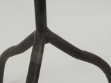an image of a metal table with a wooden top and legs