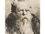 an old man with a beard and a crown on his head