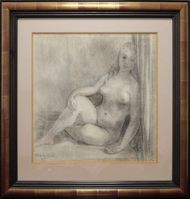 PAULETTE EXPERT (1912-2001) Nu rêveur, mine de plomb, circa …