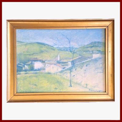 LAUGE Achille 1861-1944 : Paysage près de Cailhau, 1925.