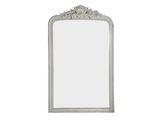 une image représentant un miroir avec un cadre blanc sur fond blanc