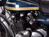 a motorcycle that is parked in a garage