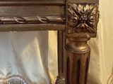 a table with a mirror on top of it