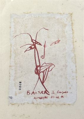tableau représentant une femme portant un chapeau et tenant une fleur à la main