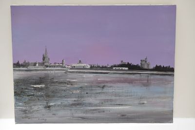 D. EYRAUD, "LA ROCHELLE", huile sur toile, signée en bas à g…