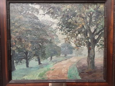 DE LA VILLEON Emmanuel (1858-1944) : "Matin triste".