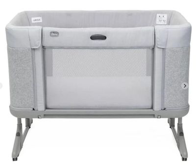 a close up of a baby crib on a white background