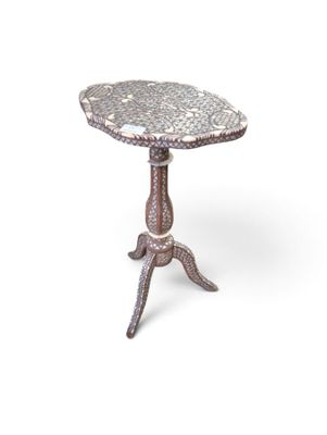 a close up of a table on a white background with a white background