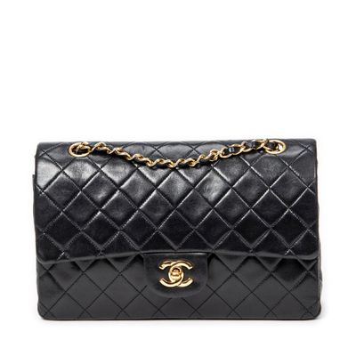 CHANEL - SAC à main modèle "Classic Double Flap" 26 cm en cu…