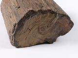 a piece of wood that has been cut in half