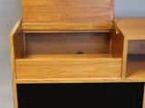 an image of a wooden desk with a drawer on it