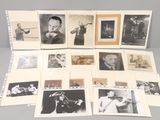 several old black and white photos of men and women playing instruments