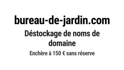 Nom de domaine bureau-de-jardin.
