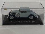 a model of a car in a display case