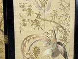 a picture of a picture of birds and flowers in a frame