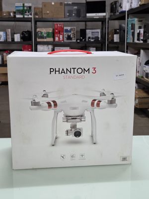 a white box with a picture of a white drone on it