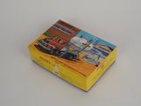 a small box with a picture of a man on a motorcycle